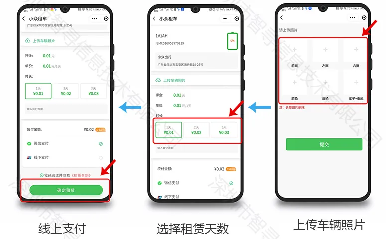 小众租车：小程序电动车租车还车详细演示